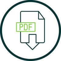 descargar pdf línea circulo icono vector