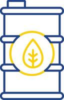 Eco Barrel Line Two Color Icon vector