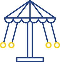 Carousel Cup Line Two Color Icon vector