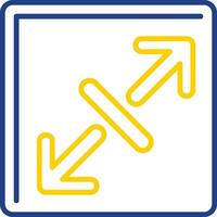 Expand Line Two Color Icon vector