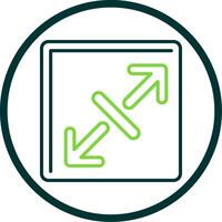 Expand Line Circle Icon vector