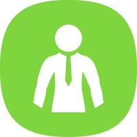 Businessman Glyph Curve Icon vector