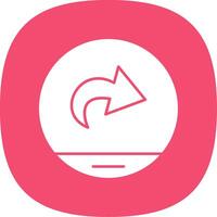 Next Glyph Curve Icon vector