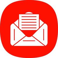 Email Glyph Curve Icon vector