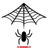 Widow Makers Intense Spider Set for Horror Illustrations vector