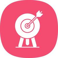 Target Glyph Curve Icon vector
