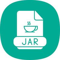 Jar Glyph Curve Icon vector