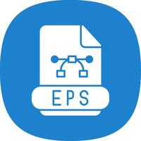 Eps Glyph Curve Icon vector