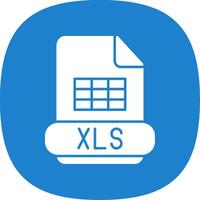 Xls Glyph Curve Icon vector