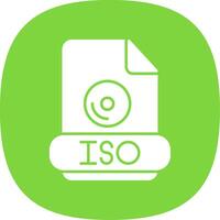 Iso Glyph Curve Icon vector