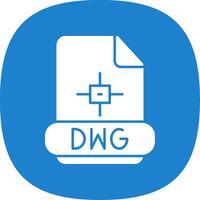 Dwg Glyph Curve Icon vector