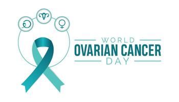 world ovarian cancer day observed every year in May. Template for background, banner, card, poster with text inscription. vector