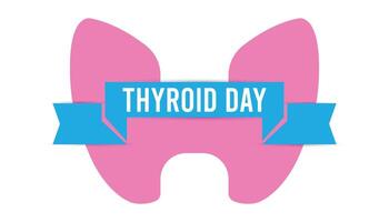 World Thyroid Day observed every year in May 25. Template for background, banner, card, poster with text inscription. vector