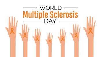 world Multiple Sclerosis day observed every year in May 30. Template for background, banner, card, poster with text inscription. vector