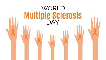 world Multiple Sclerosis day observed every year in May 30. Template for background, banner, card, poster with text inscription. vector