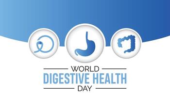 World Digestive Health Day observed every year in May 29. Template for background, banner, card, poster with text inscription. vector