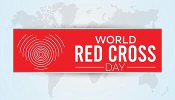 World red cross day observed every year in May. Template for background, banner, card, poster with text inscription. vector