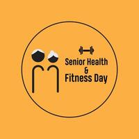 illustration on the theme of National Senior Health and fitness day observed each year on last Wednesday in May. vector