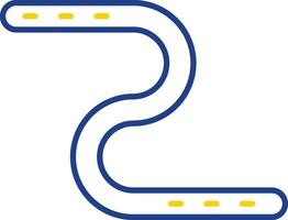 Earthworm Line Two Color Icon vector