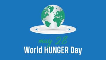 World Hunger Day observed every year in May 28. Template for background, banner, card, poster with text inscription. vector