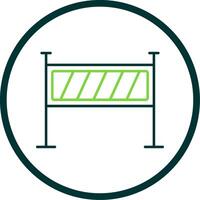 Barrier Line Circle Icon vector