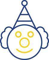 Clown Line Two Color Icon vector