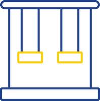 Trapeze Line Two Color Icon vector