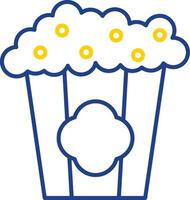 Popcorn Line Two Color Icon vector