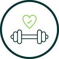 Gym Line Circle Icon vector