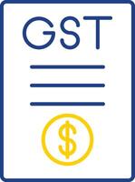 Gst Line Two Color Icon vector