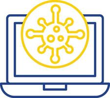 Virus Line Two Color Icon vector