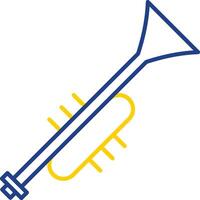 Trumpet Line Two Color Icon vector