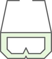 3d Glasses Fillay Icon vector