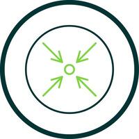 Minimize Line Circle Icon vector