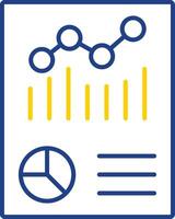 Graphical Report Line Two Color Icon vector