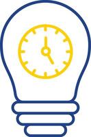 Time Management Line Two Color Icon vector