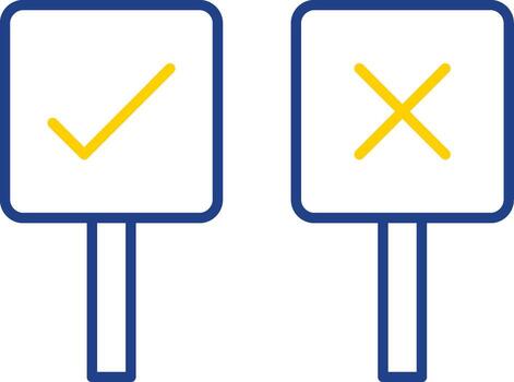 Decision Making Line Two Color Icon vector