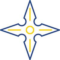 Shuriken Line Two Color Icon vector