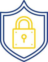 Lock Line Two Color Icon vector