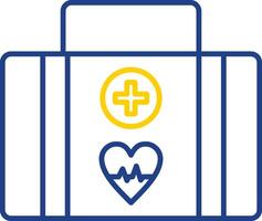 First Aid Kit Line Two Color Icon vector