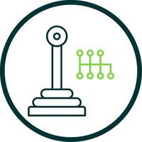 Gearshift Line Circle Icon vector