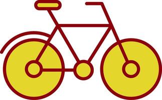 Bicycle Line Two Color Icon vector