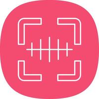 Barcode Scanner Line Curve Icon vector