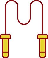 Skipping Rope Line Two Color Icon vector