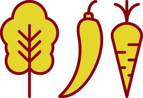 Vegetables Line Two Color Icon vector