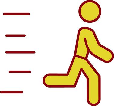 Runner Line Two Color Icon vector