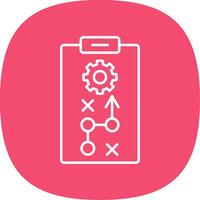 Strategy Line Curve Icon vector