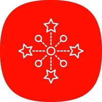 Fireworks Line Curve Icon vector