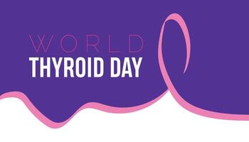 World Thyroid Day observed every year in May 25. Template for background, banner, card, poster with text inscription. vector