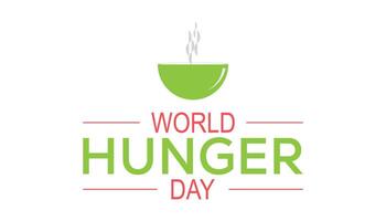 World Hunger Day observed every year in May 28. Template for background, banner, card, poster with text inscription. vector